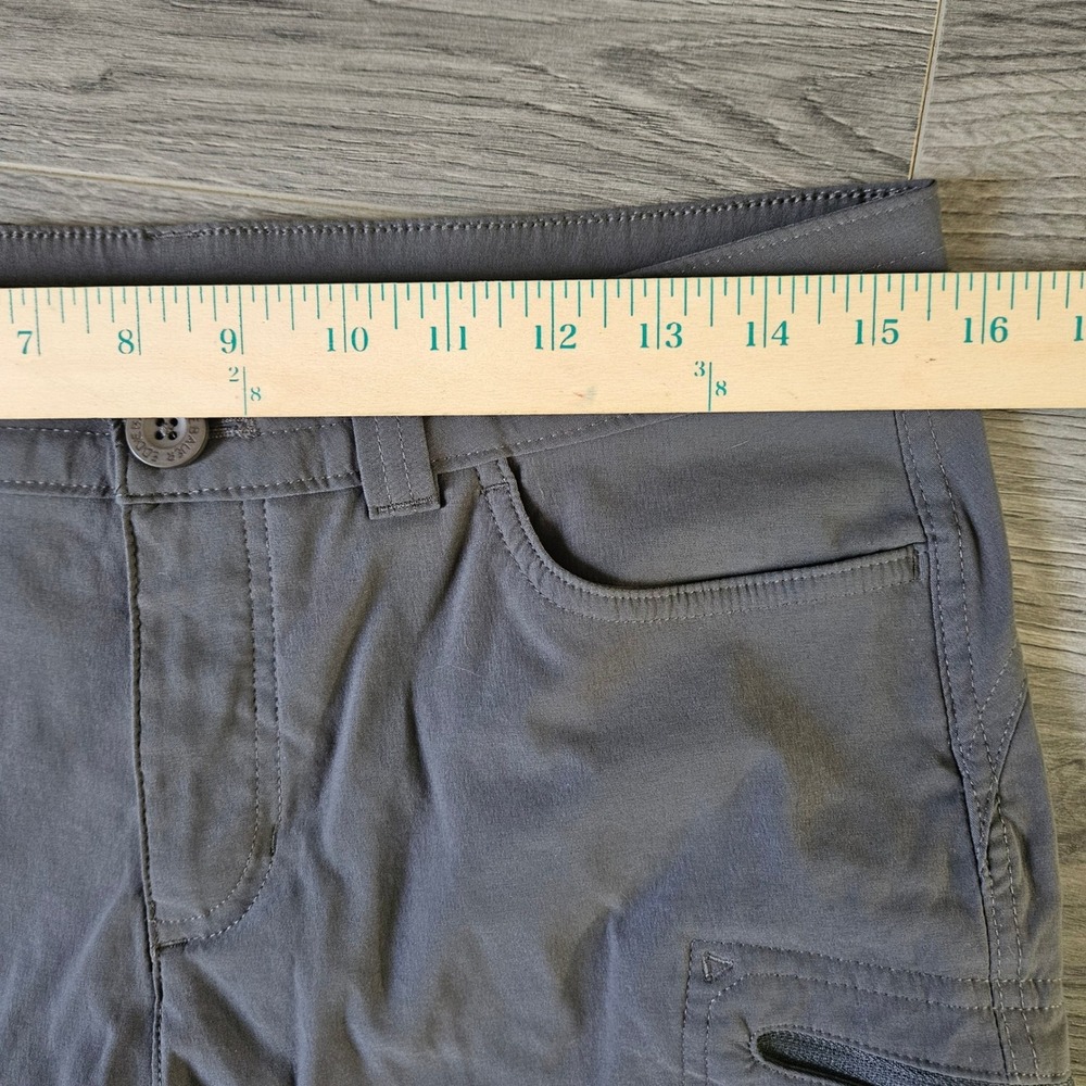 Eddie Bauer Guide Pro Shorts Womens 8 Gray Hiking Outdoor Stretch Cargo Nylon - Picture 8 of 10